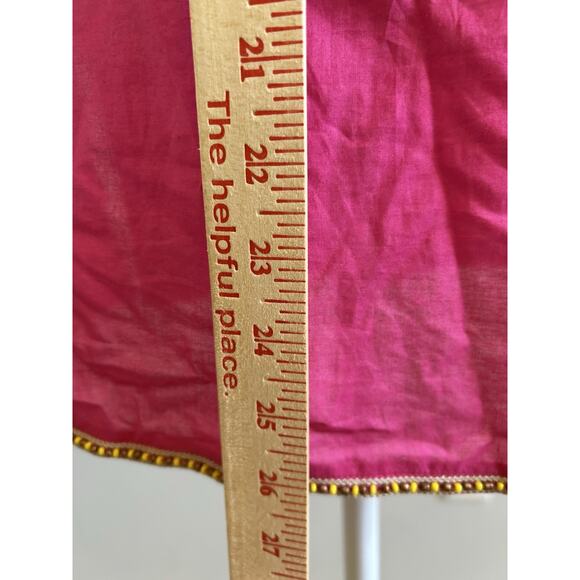 INC Pink Beaded Tunic Coverup boho festival resort vacation Embroidered  sz 6 - Picture 10 of 10